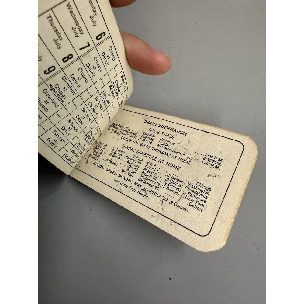 1954 Baseball Cleveland Indians Schedule Ticket Press Media Guide Roster Program